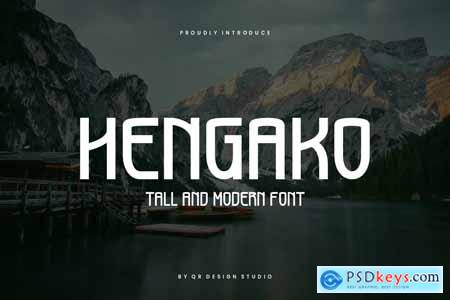 Hengako - Minimal & Tall Font