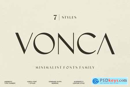 Vonca - Minimalist Font Family