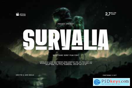 Survalia - Bold Sans Serif Film Font