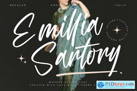 Emillia Sartory Moder Script Font