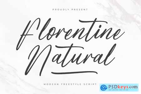 Florentine Natural Modern Freestyle Script
