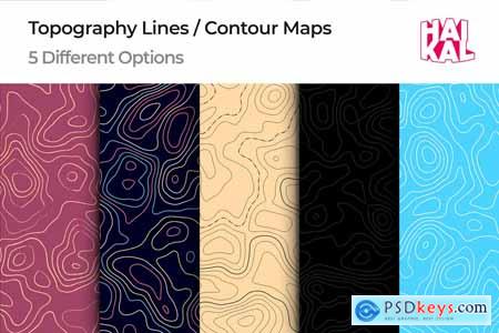 Topography Lines Contour Maps