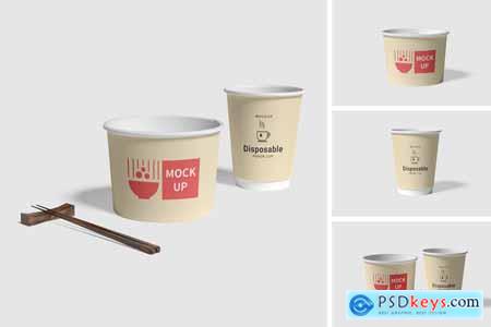 Disposable Paper Cup Mockup