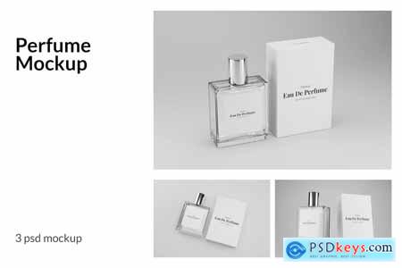 Perfume Square Bottle Mockup