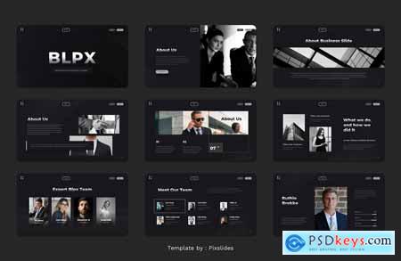 BLPX - Black Business PowerPoint Presentation