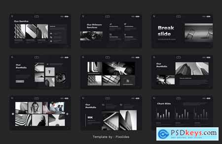 BLPX - Black Business PowerPoint Presentation