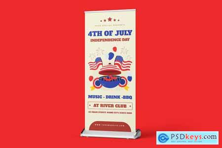 4th Of July Rollup Banner