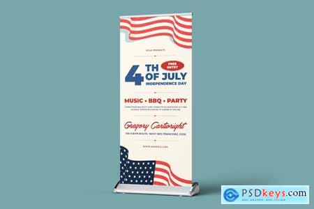 4th Of July Roll Up Banner