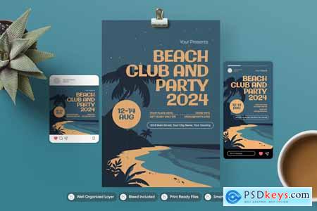 Beach Club - Flyer Set