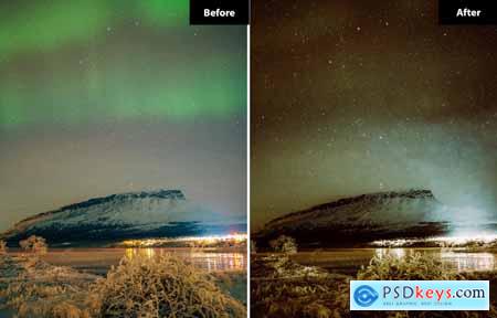 6 Celestial Nights Lightroom and Photoshop Presets