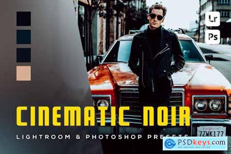 6 Cinematic Noir Lightroon and Phototshop Presets