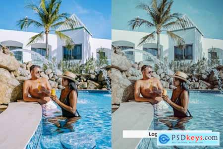 20 Tropical Blues Lightroom Presets and LUTs