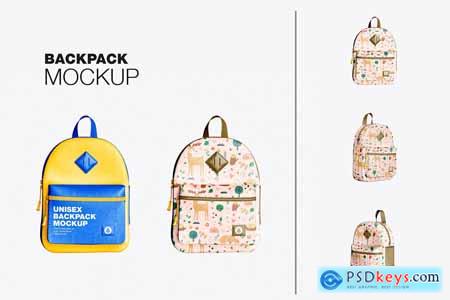 Set Child Backpack Mockup