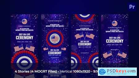 4th of July USA Independence Day Celebration Stories MOGRT 52834704