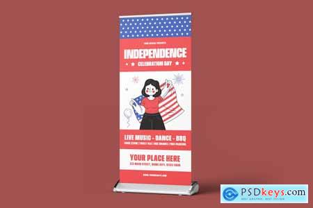 Independence Day Roll-Up Banner