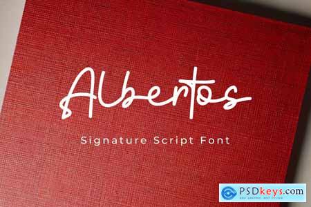 Albertos - Signature Script Font