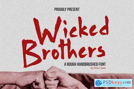 Wicked Brothers - Rough Handbrushed Font TT