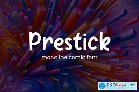 Prestick - Monoline Comic Font
