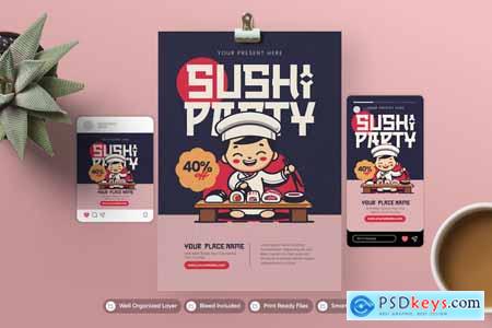 Sushi Party - Flyer Set