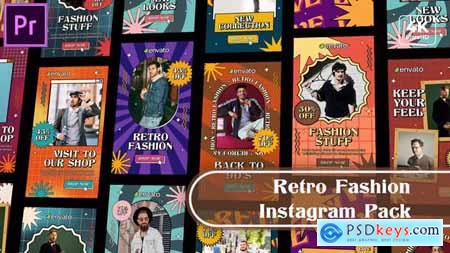 Retro Commercial Instagram Stories Pack MOGRT for Premier Pro 52853781