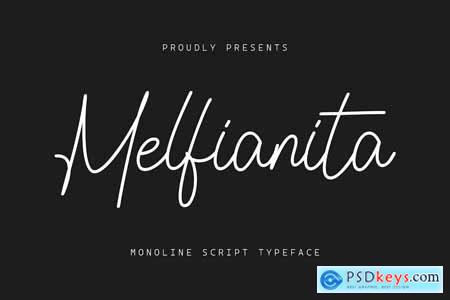 Melfianita - Monoline Script Font