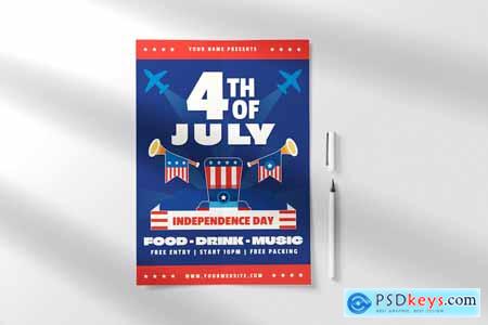 4th Of July Flyer Template 3HWGFU9