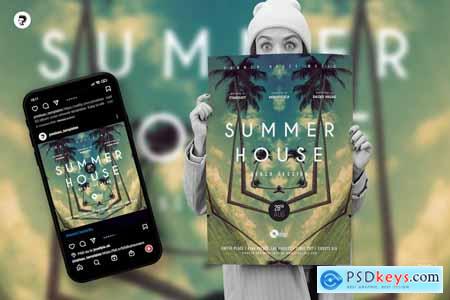 Divine Summer Party Flyer, Poster Template