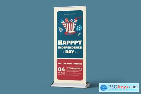 Happy Independence Day Roll-Up Banner 5WDJPT9