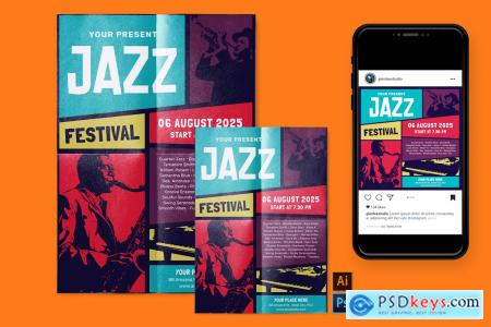Jazz Festival - Flyer, Poster, Instagram Post RB