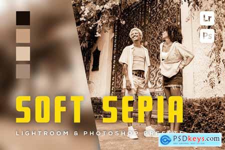 6 Soft Sepia Lightroom and Photoshop Presets
