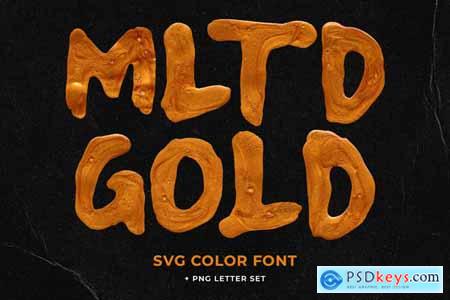 Melted Gold - SVG Font