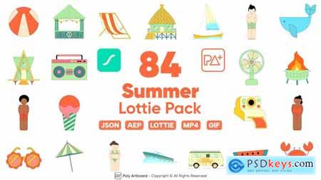 Summer&Holiday Lottie Icons 53143378