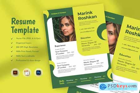 Prinkly Creative Resume & CV Template