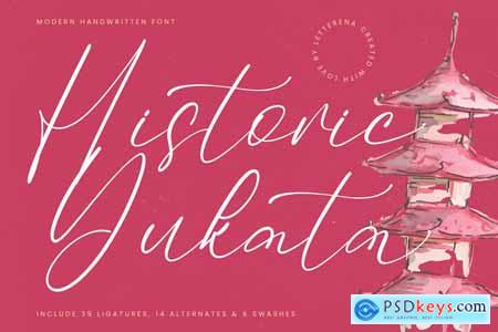 Historic Yukata Modern Handwritten Font