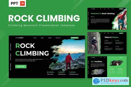 Rock Climbing - Climbing Mountain Powerpoint Templ