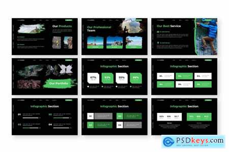 Rock Climbing - Climbing Mountain Powerpoint Templ