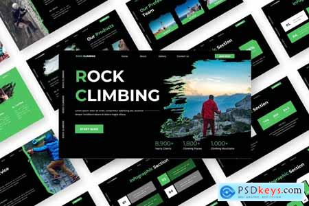 Rock Climbing - Climbing Mountain Powerpoint Templ