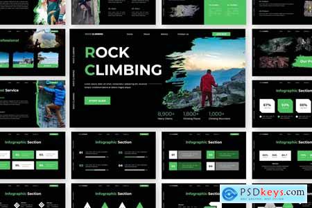 Rock Climbing - Climbing Mountain Powerpoint Templ