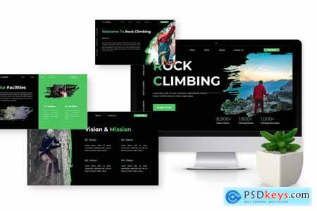 Rock Climbing - Climbing Mountain Powerpoint Templ