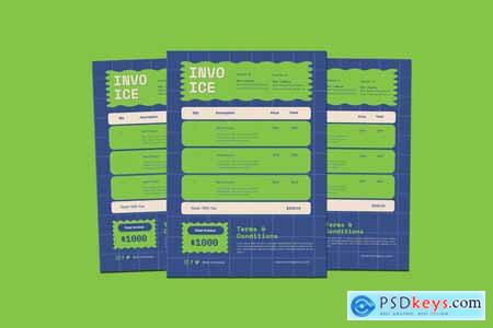 Green Blue Bold Invoice