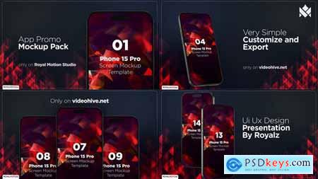 App Promo Phone Mockup Slideshow - Premiere Pro 52922127
