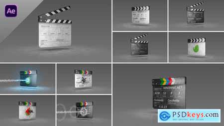 Clapperboard Transitions + Logo reveal 51801802
