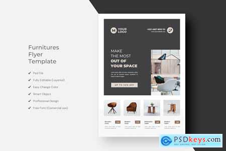 Furniture Flyer Template Design W8BB7DY