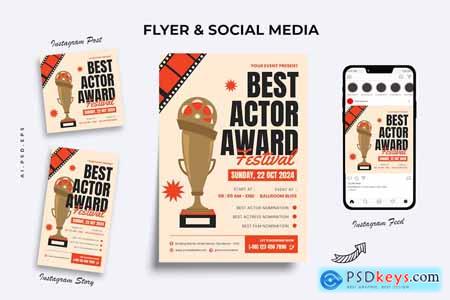 Best Actor Nomination Award Flyer & Instagram Set