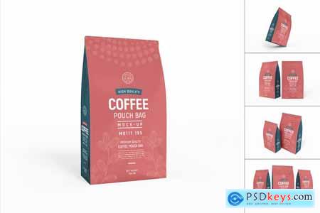 Paper Coffee Pouch Bag Branding Mockup Set