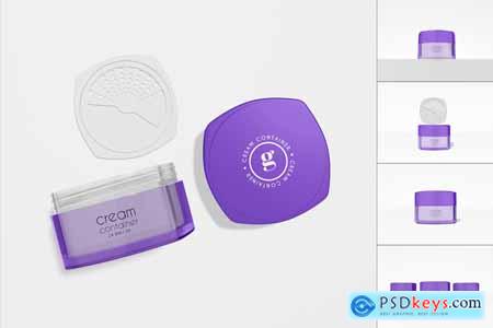 Cosmetic Glass Container Branding Mockup Set