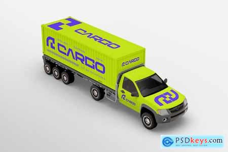 Cargo Vehicle Truck Mockup