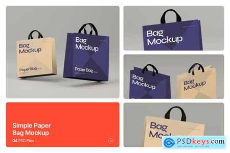 Simple Paper Bag Mockup