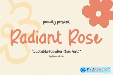 Radiant Rose - Quotable Handwritten Font TT