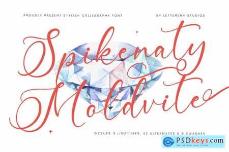 Spikenaty Moldvite Stylish Calligraphy Font